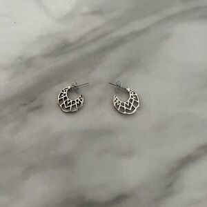 Silver moon earrings